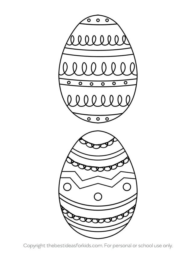 Easter Egg Templates (Free Printables) The Best Ideas for Kids