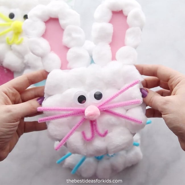 Cotton Ball Bunny Craft Template