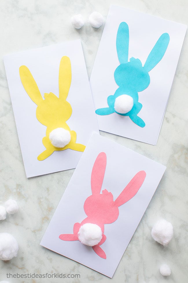 Easter Bunny Pom Pom Card
