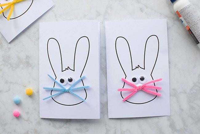 Glue Easter Bunny Eyes And Whiskers