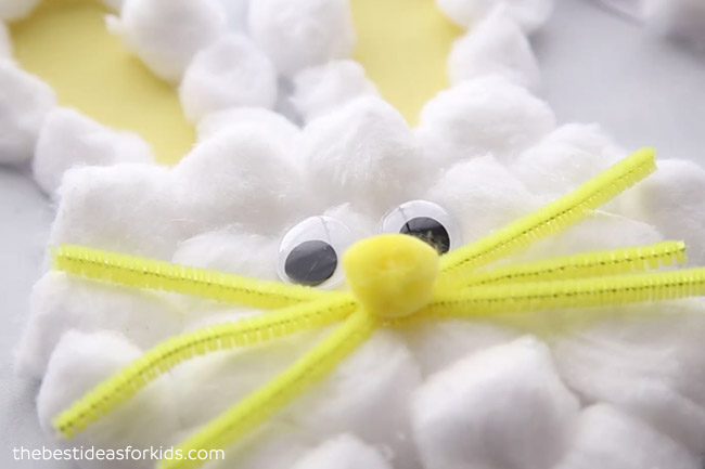 Glue Pom Pom Nose Bunny Craft