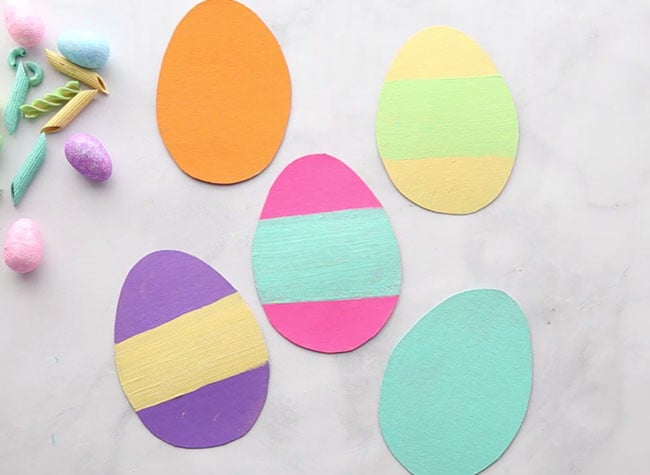 Paint Easter Egg Cardboard Templates