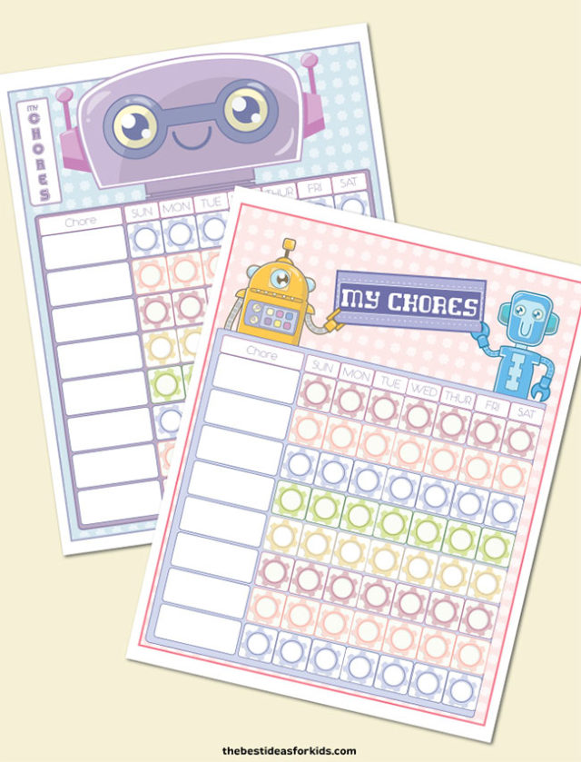 Chore Charts for Kids (Free Printables) - The Best Ideas for Kids