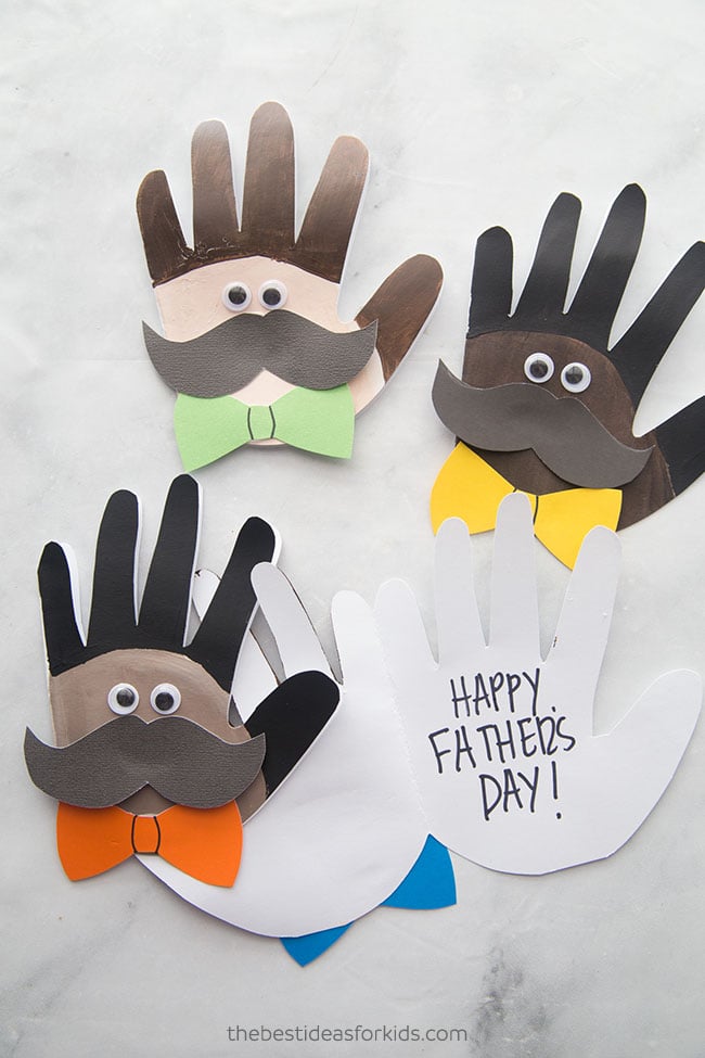 Día del padre Handprint Card Craft