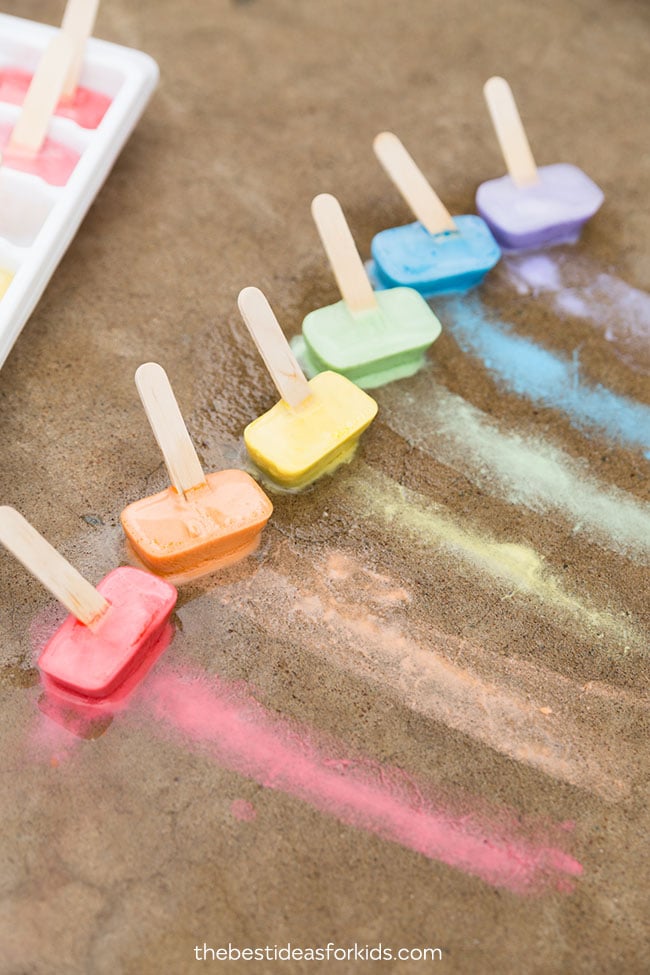 Sidewalk Ice Painting