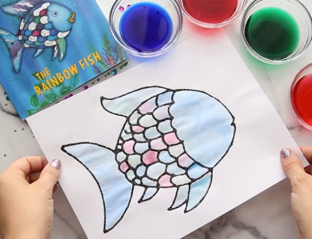 Add Watercolors to Rainbow Fish