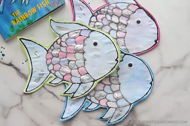 Rainbow Fish Craft with Template