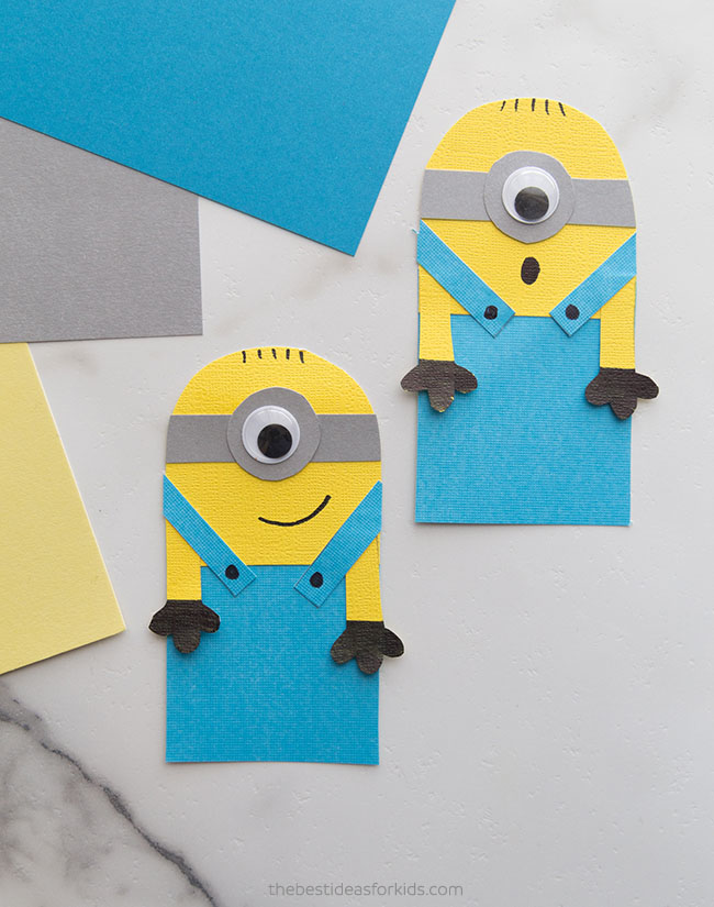 Minion Bookmark Hug Craft