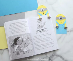 Paper Minion Bookmark