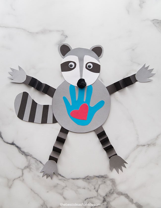 Raccoon Kissing Hand Craft