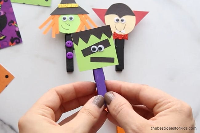 Frankenstein Clothespin Craft