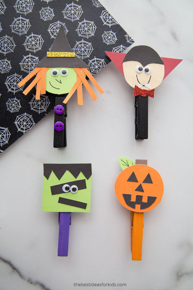 Halloween Clothespins (with printable template) The Best Ideas for Kids