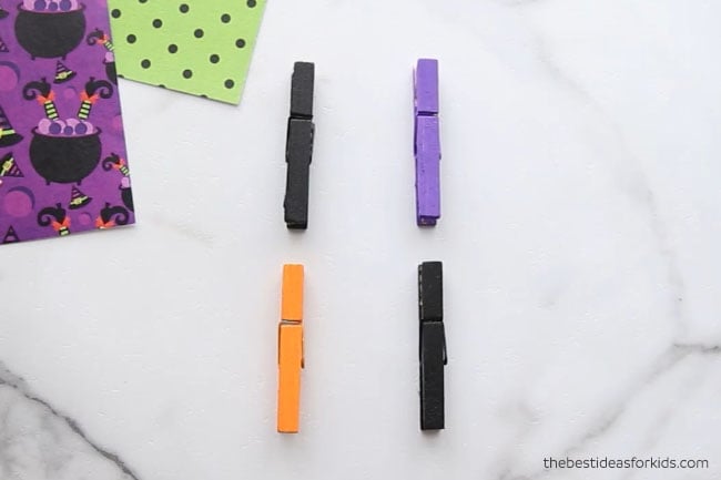 Paint Clothespins for Halloween Crafts