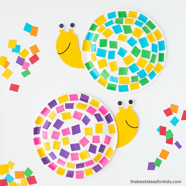 Paper Plate Snail Craft for Kids