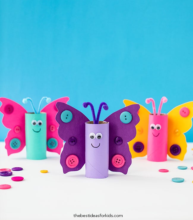 Toilet roll craft - Butterflies - Kiwi Families