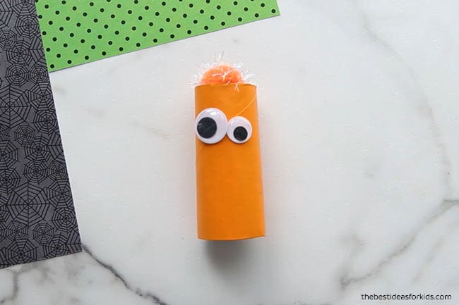 Toilet Paper Roll Glue Googly Eyes on Monster