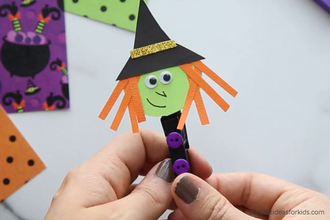 Witch Clothespin Add Buttons