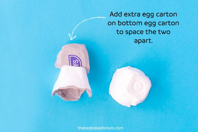 Add Extra Egg Carton Piece Halloween Egg Cartons