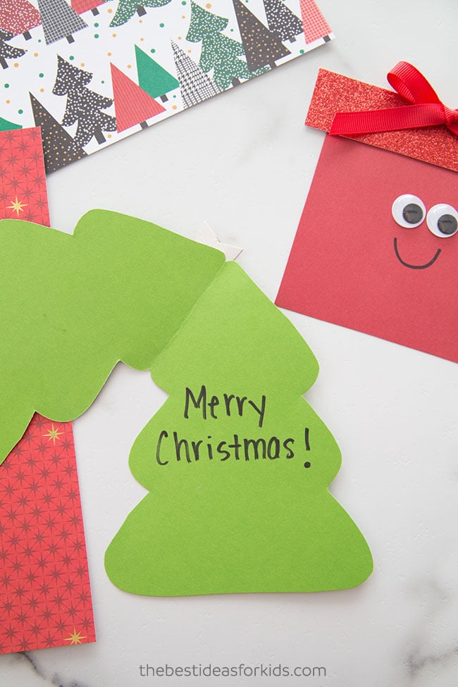 Christmas Tree Card Craft for Kids