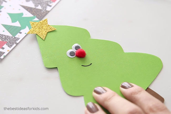 Christmas Tree Card Draw Smile