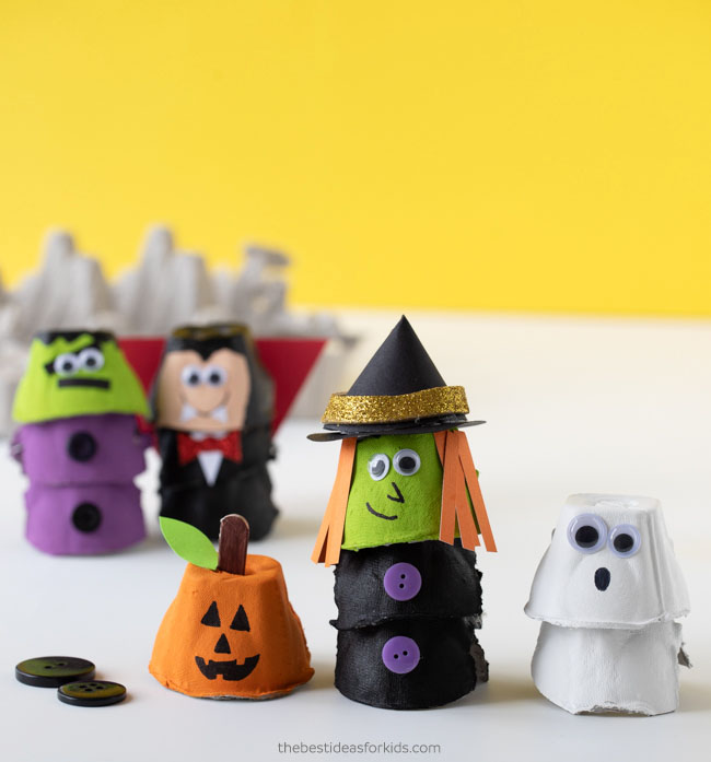 Egg Carton Halloween Crafts for kids