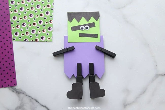 Frankenstein Clothespin Craft