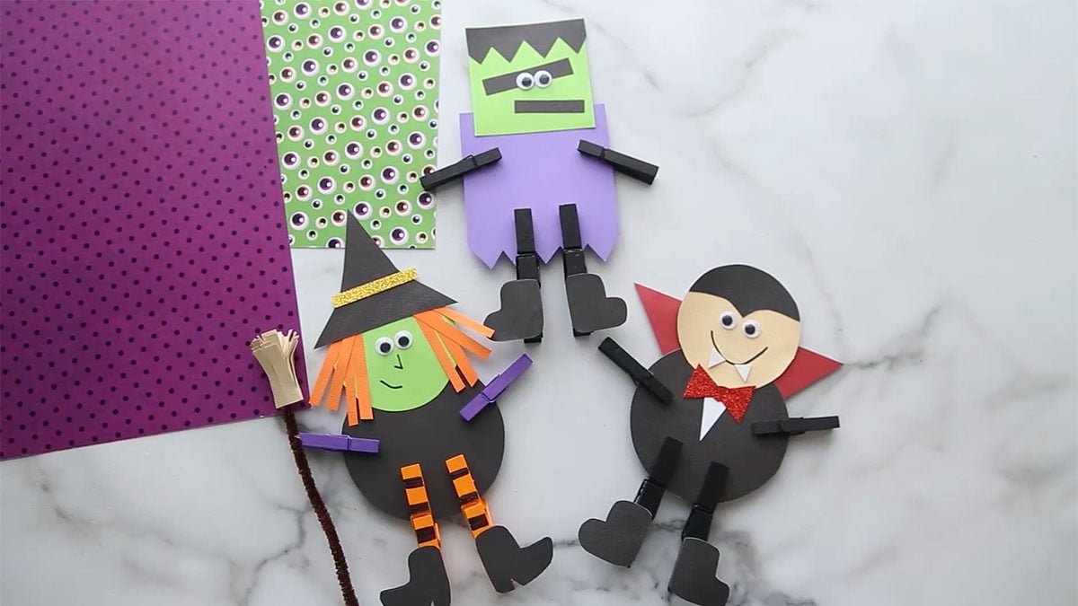 Halloween Clothespin Crafts (with free printable template) - The Best Ideas for Kids