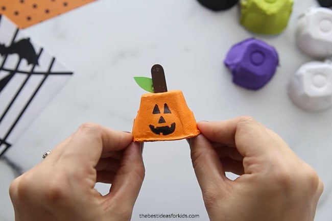 Pumpkin Egg Carton Craft