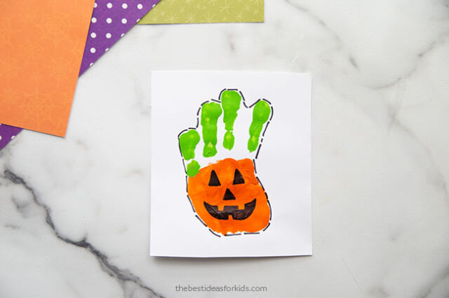 Pumpkin Handprint Art