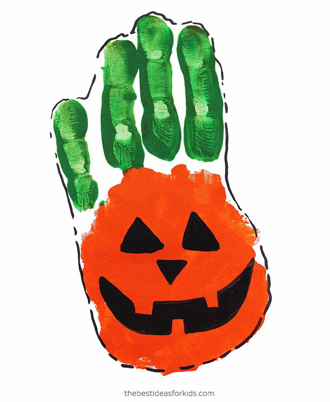 Pumpkin Handprint Craft