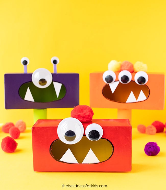 Tissue Box Monsters Craft