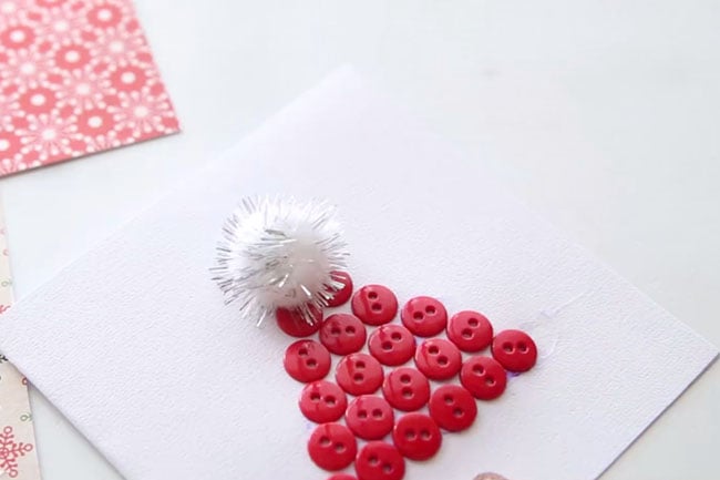 Add Pom Pom to Santa Hat