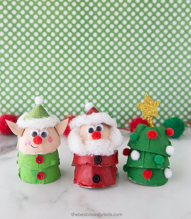 Egg Carton Christmas Crafts