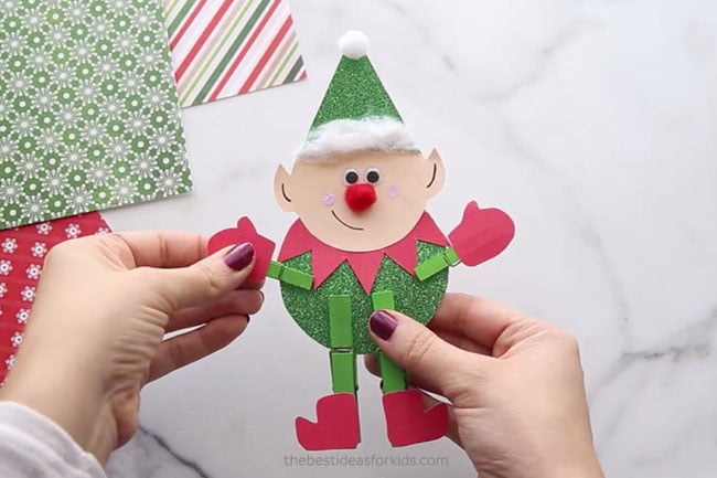 Clothespin Elf Craft