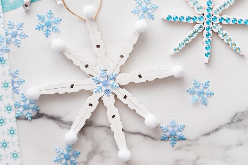 A Color-Matching Snowflake Photo Ornament Craft For Kids