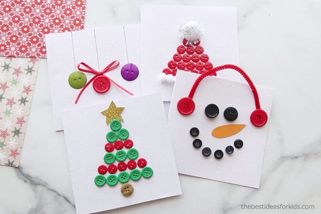 DIY Christmas Button Cards
