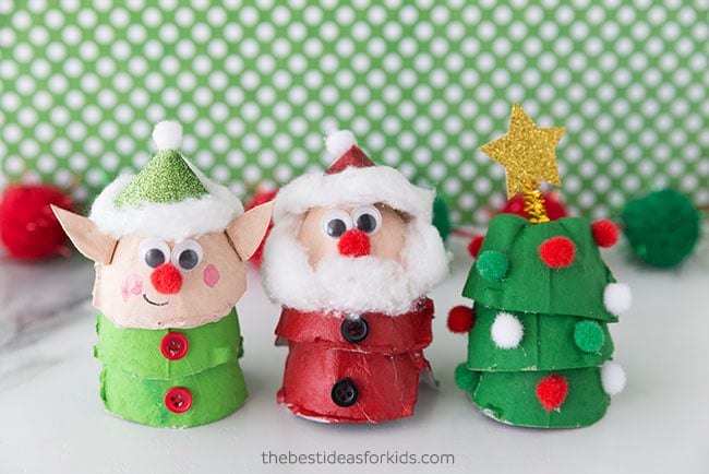 Egg Carton Christmas Crafts