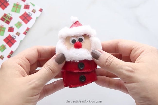 Egg Carton Santa Craft