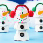 Egg Carton Snowman