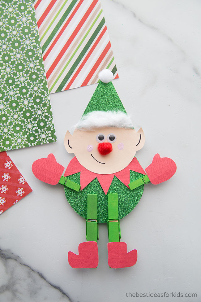 Elf Clothespin Craft