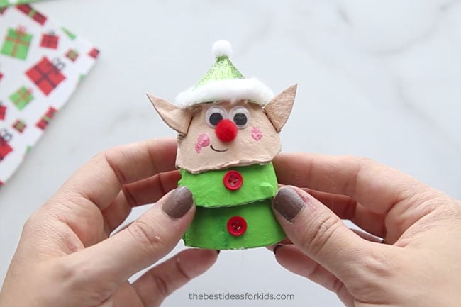 Elf Egg Carton Craft