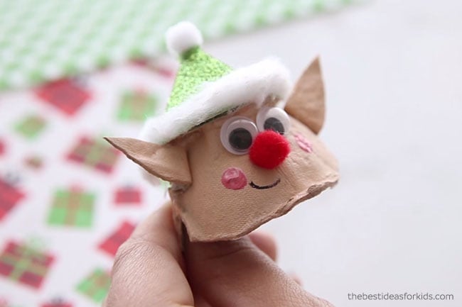 Elf Egg Carton Face