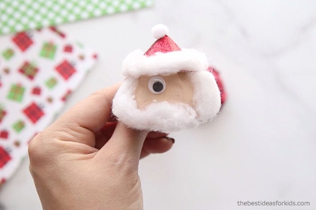 Make Egg Carton Santa