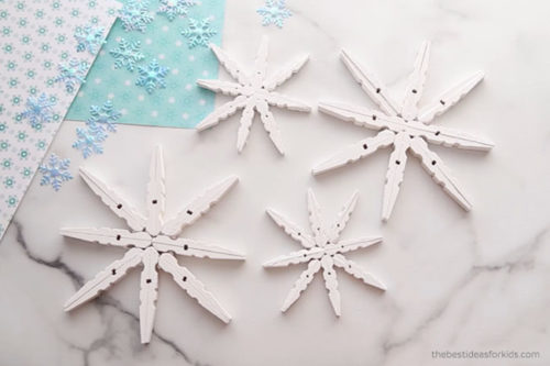Clothespin Snowflake - The Best Ideas for Kids