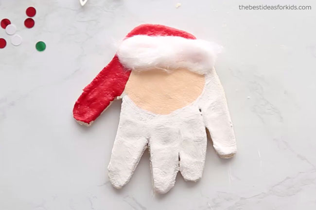 Paint Santa Handprint Ornament