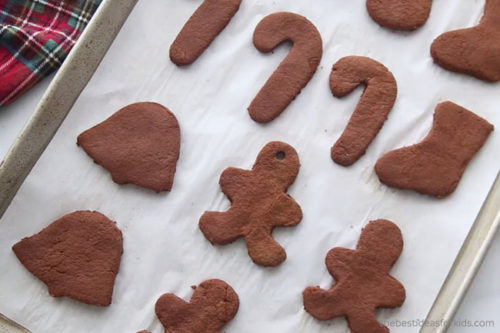 Place Cinnamon Ornaments on Baking Tray