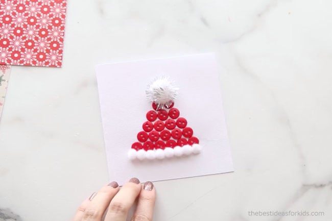 Santa Button Card