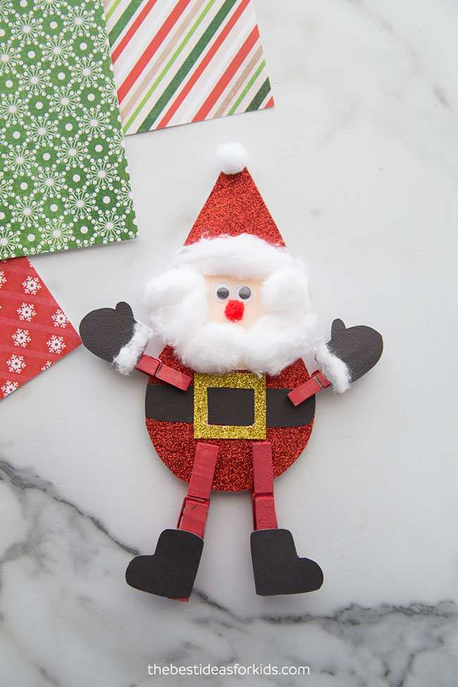 Santa Clothespin Craft