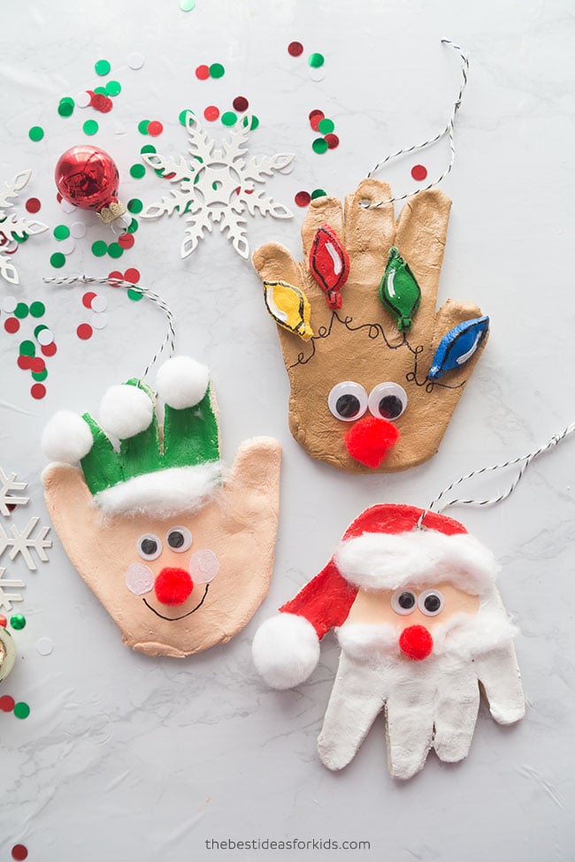 Santa Handprint Ornament