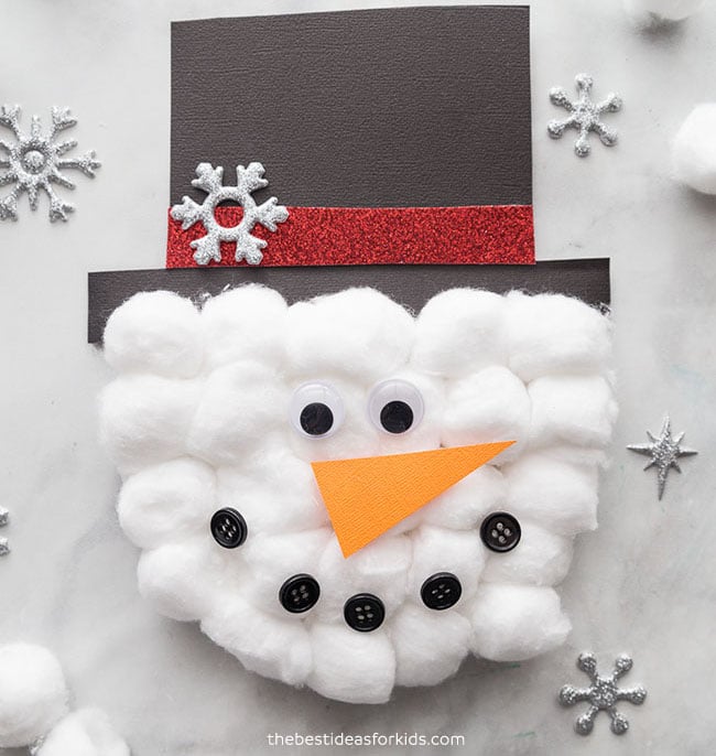 Snowman Card Craft for Kids